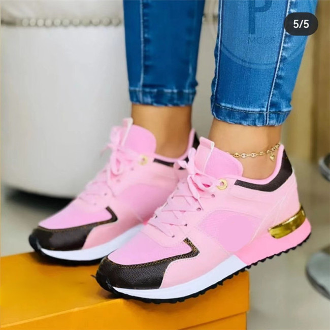 Women Mesh Patchwork Lace Up Flats Outdoor Running Comfortable Breathable Sneakers