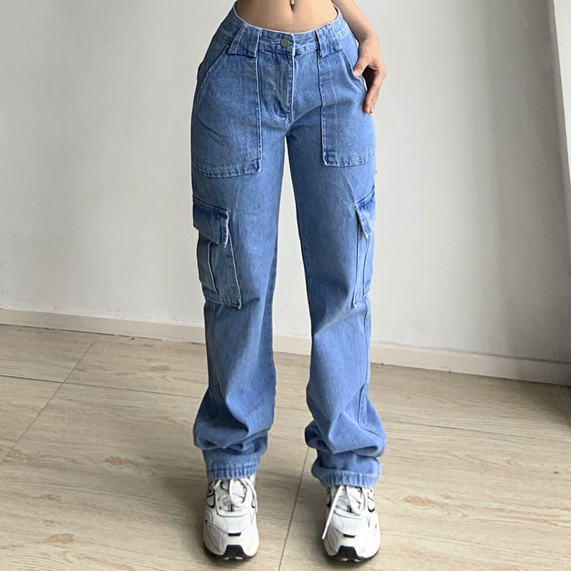 Women's Versatile Multi-pocket  Jeans