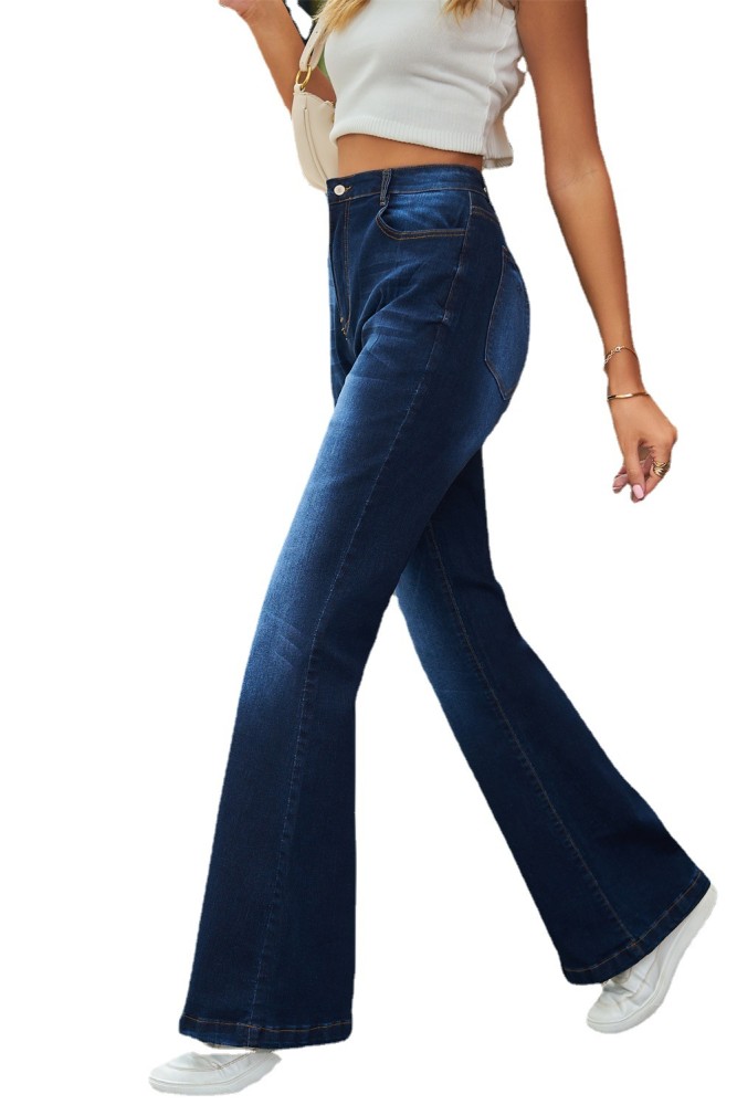 Women's New Fashion Versatile Thin Stretch Mid-waist Denim