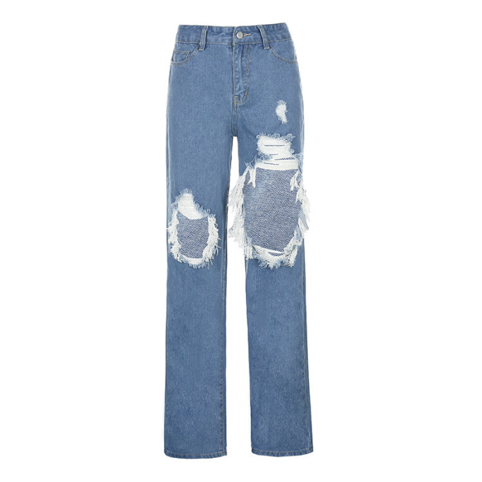 Streetwear High Waist Women's Fashion Jeans