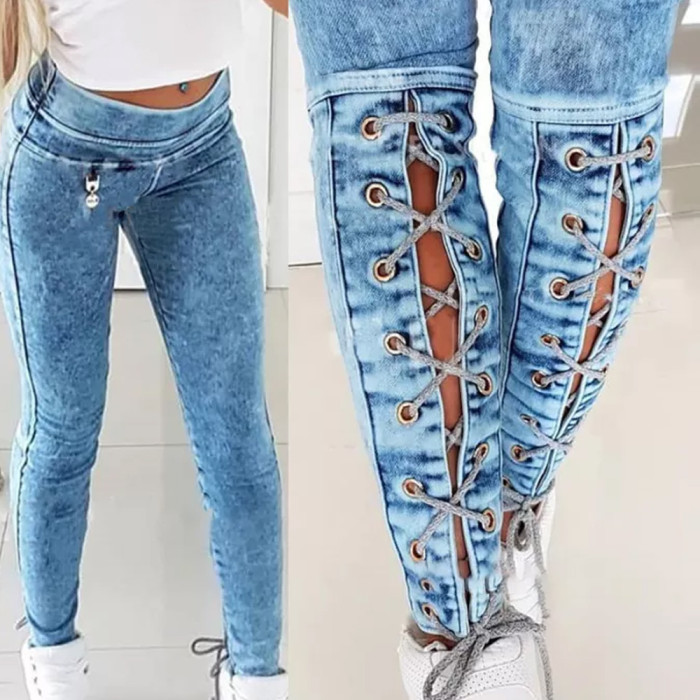 Strap Jeans Women's 2022   Strap Corns Jeans Casual Jeans