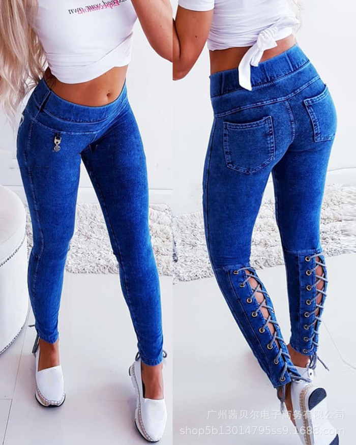 Strap Jeans Women's 2022   Strap Corns Jeans Casual Jeans