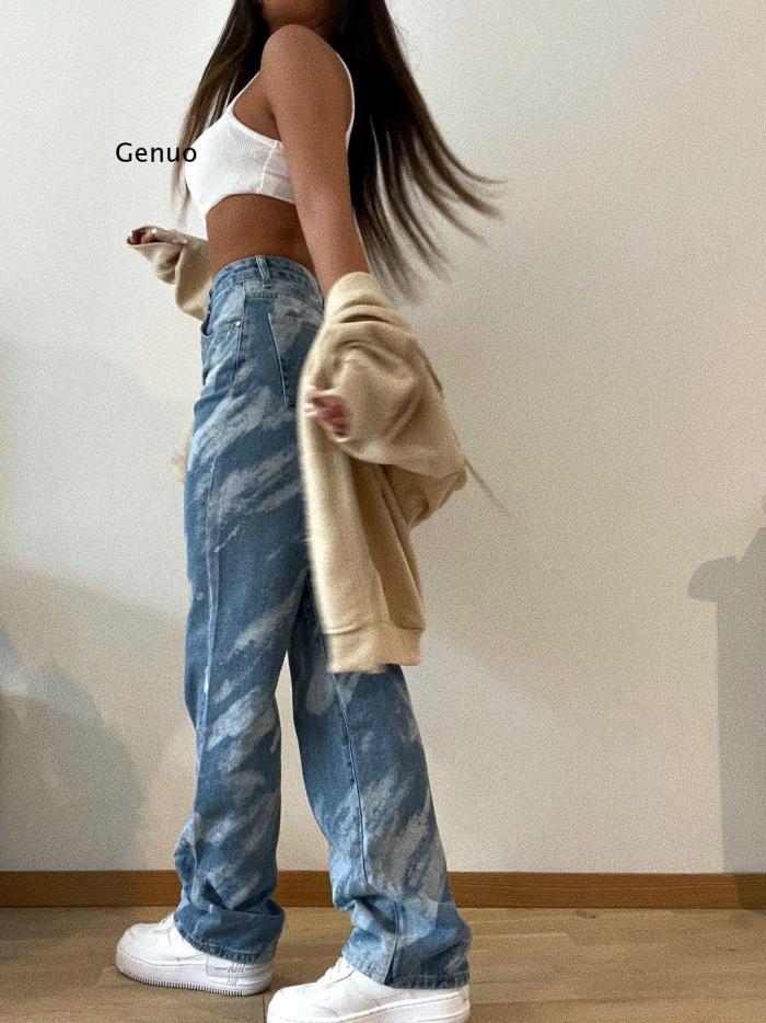 New Autumn and Winter High-Waist Casual Straight-Leg Pants