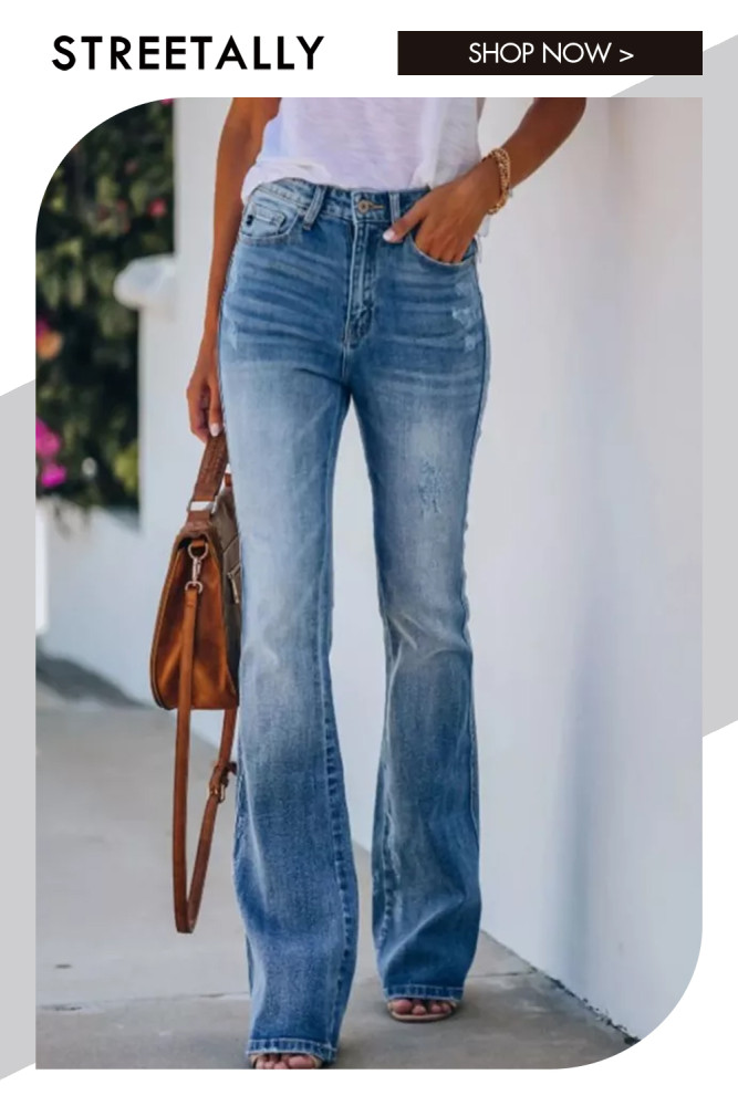 New Women's High Waist Boot Cut Jeans