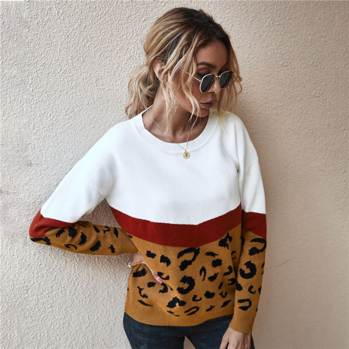 Fashion Leopard Women Sweater