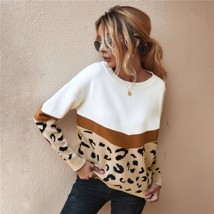Fashion Leopard Women Sweater