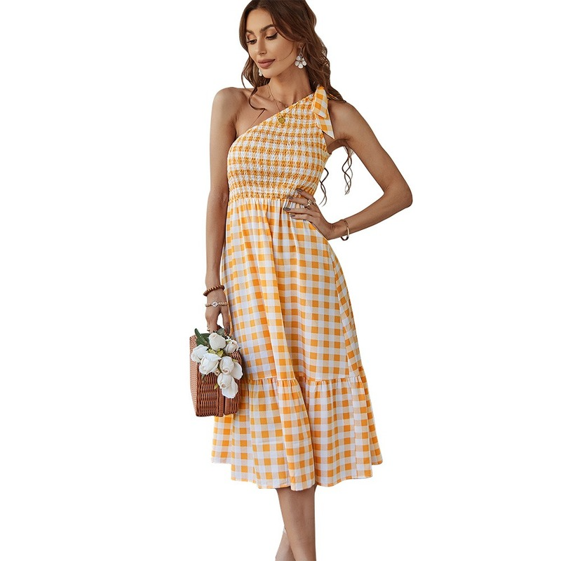 Large Swing Skirt Leisure Holiday Style Midi Dress