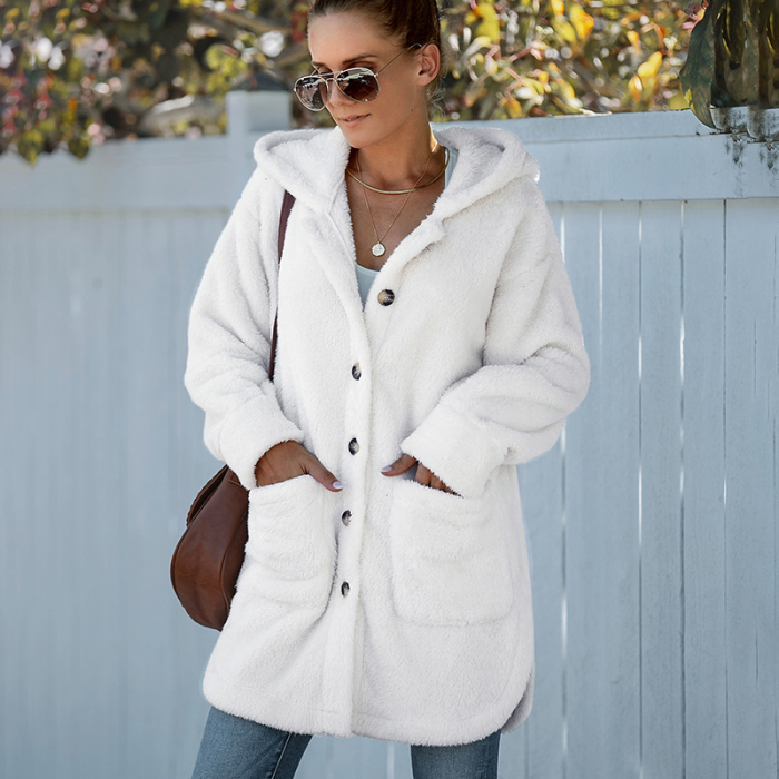 Winter Women Quilted Coats White All-matching Warm Thick Jackets
