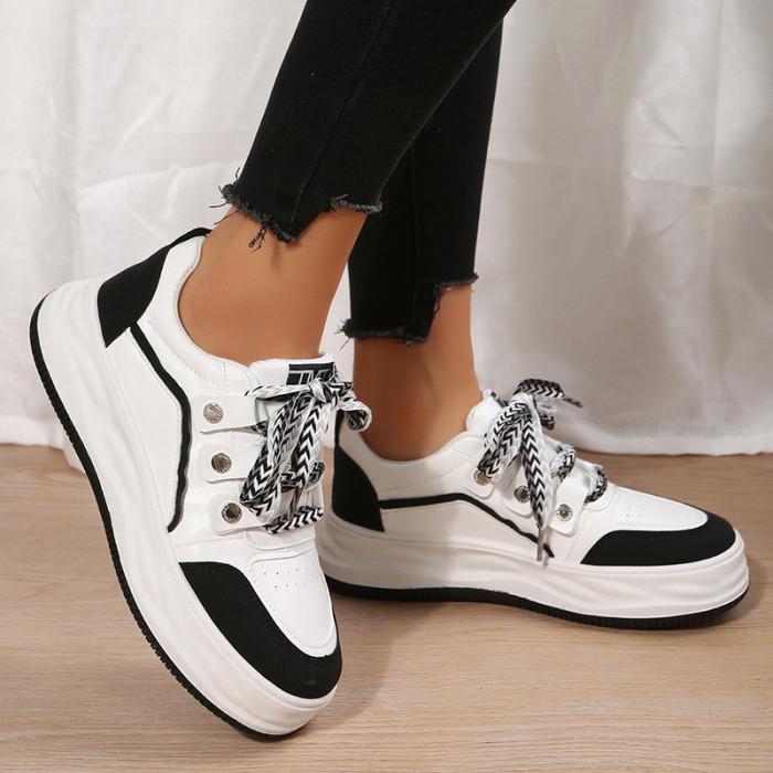 Thick Soled Fashionable Versatile Small White Shoes Soft Soled Casual Sneakers
