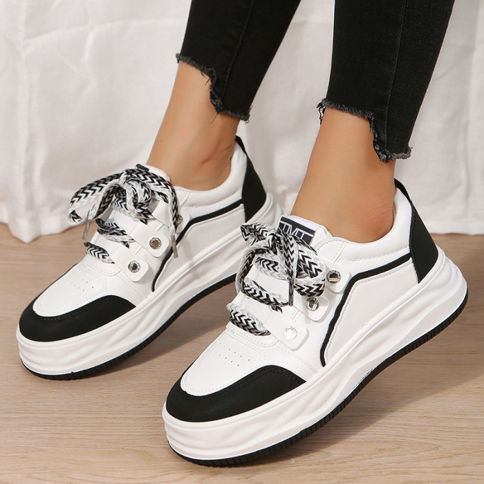 Thick Soled Fashionable Versatile Small White Shoes Soft Soled Casual Sneakers