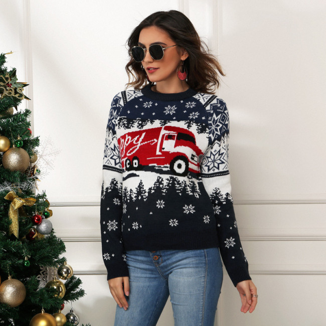 Women Knited Holiday Pullover Christmas Cute Sweater