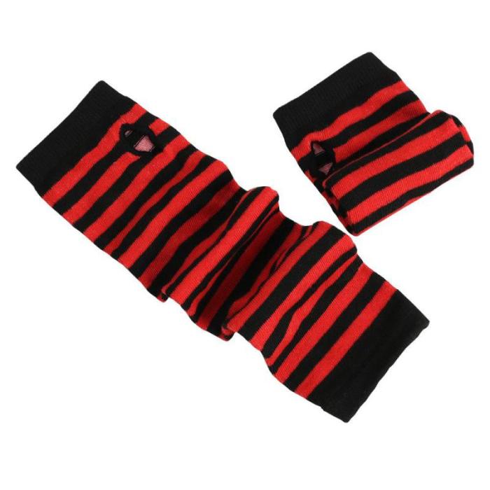 Fashion Knit Half Finger Arm Sleeves Gloves