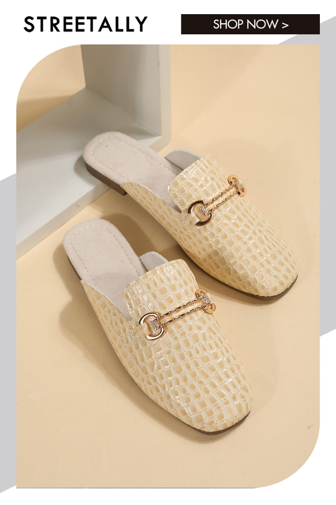 Baotou Half Drag Plus Size Casual Flat & Loafers