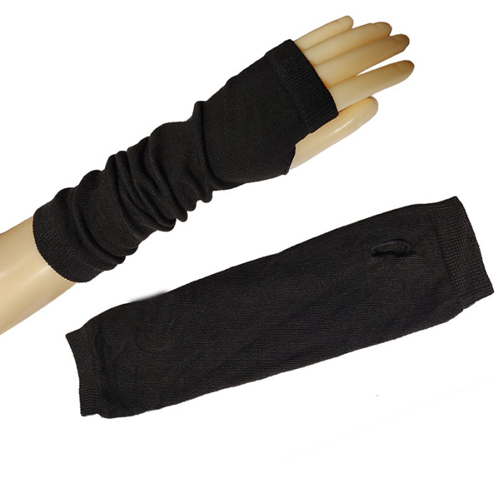 Fashion Knit Half Finger Arm Sleeves Gloves