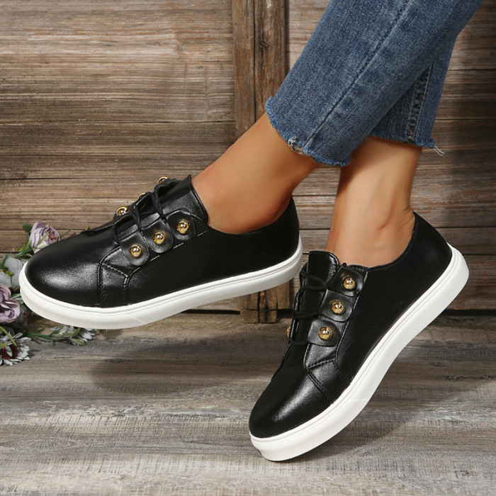 Plus Size Casual Sneakers With Flat Bottoms