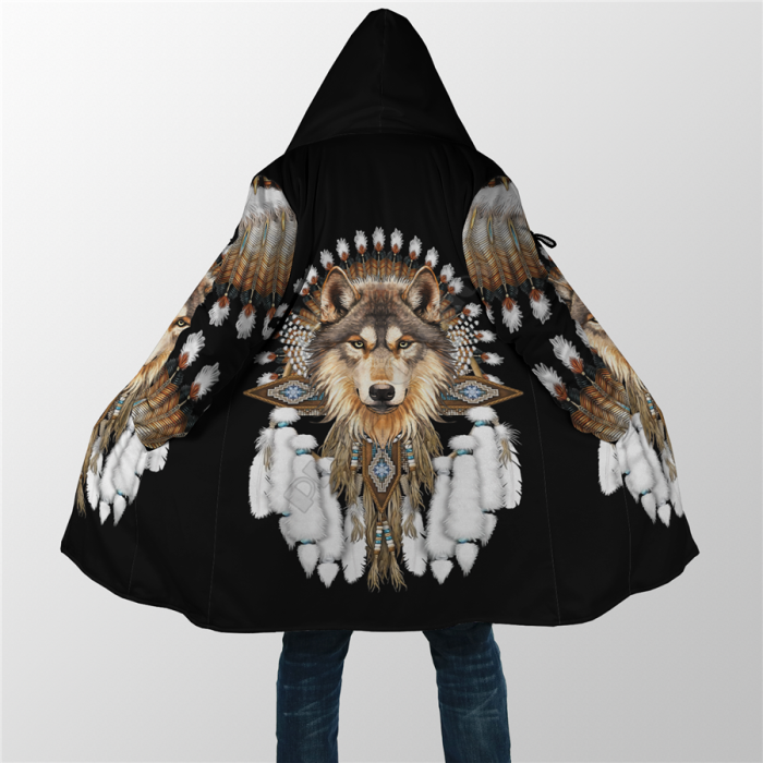 Winter Men's Hooded 3D Full Body Printed Windproof Warm Coats & Jackets