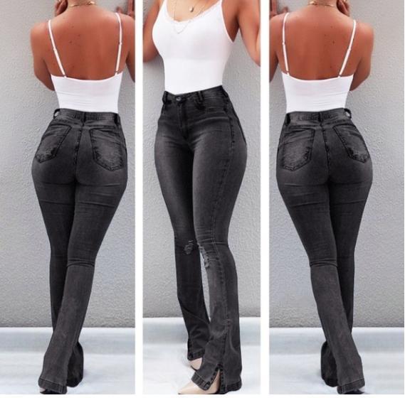 Women's High Waist Fashion Skinny Hip Lift Stretch Flared Jeans