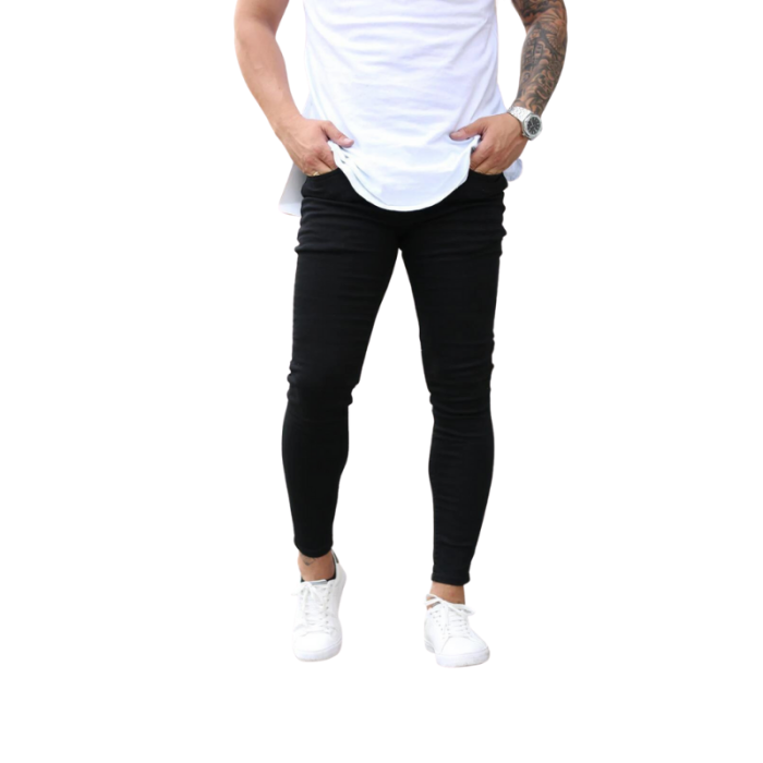 Men's Fashion Business Casual Solid Color Slim Fit Skinny Party Jeans