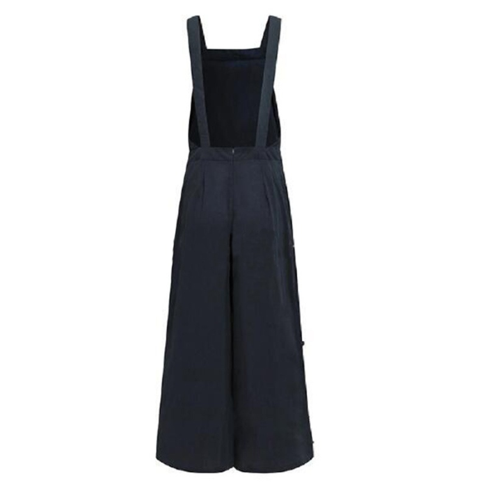 Fashion Women's Sleeveless Solid Color Wide Leg Jumpsuit