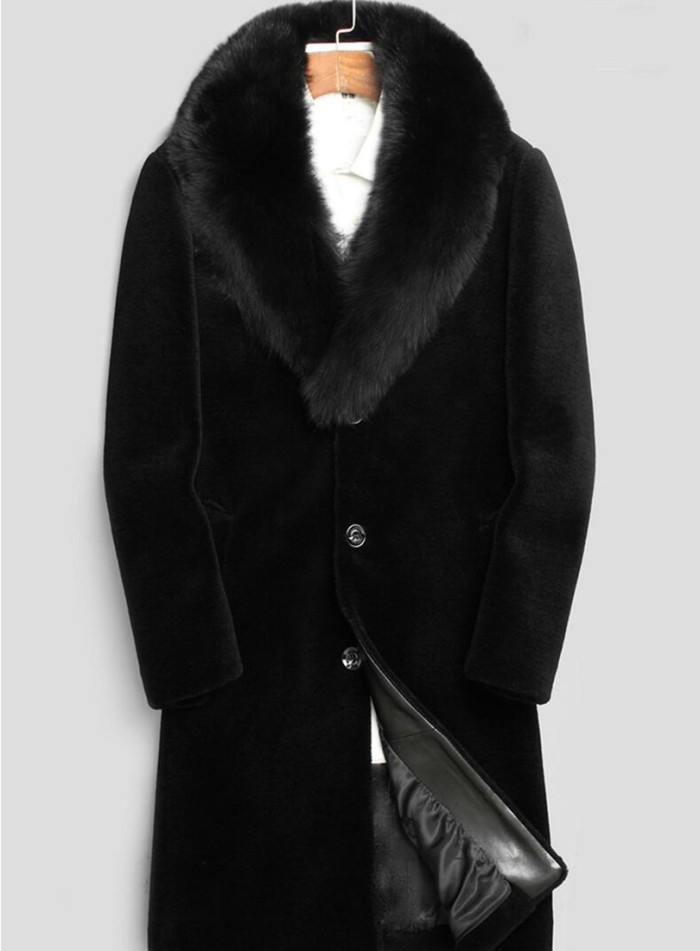 Winter Men's Design Jacket Warm Wool Blend Coat