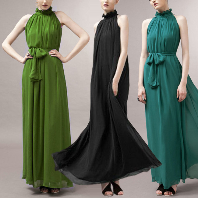 Womens Chiffon Party Maxi Dress