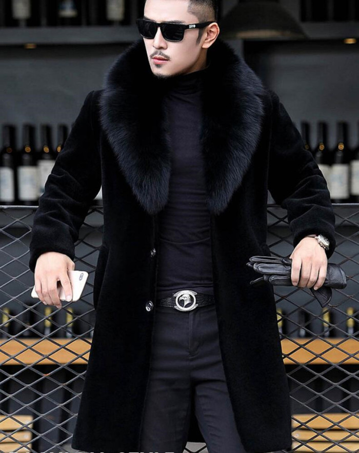 Winter Men's Design Jacket Warm Wool Blend Coat