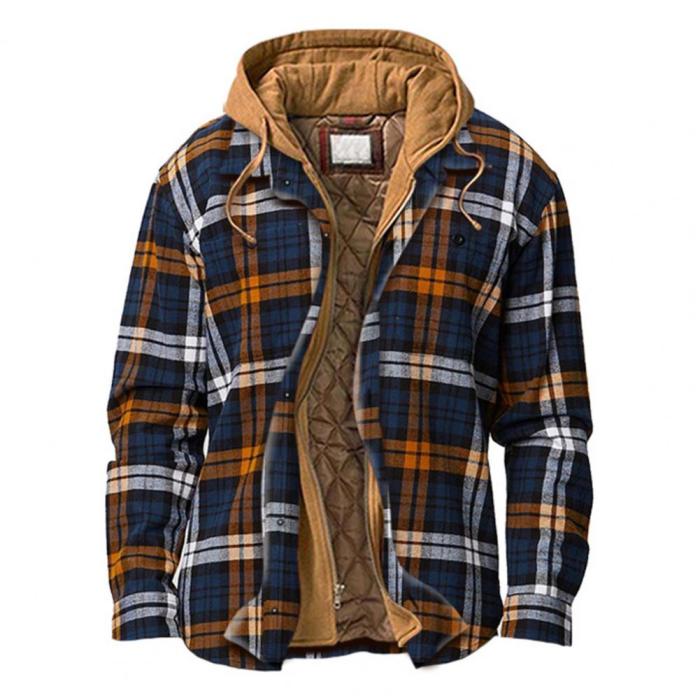 Men's Thick Plaid Casual Print Fashion Coats & Jackets