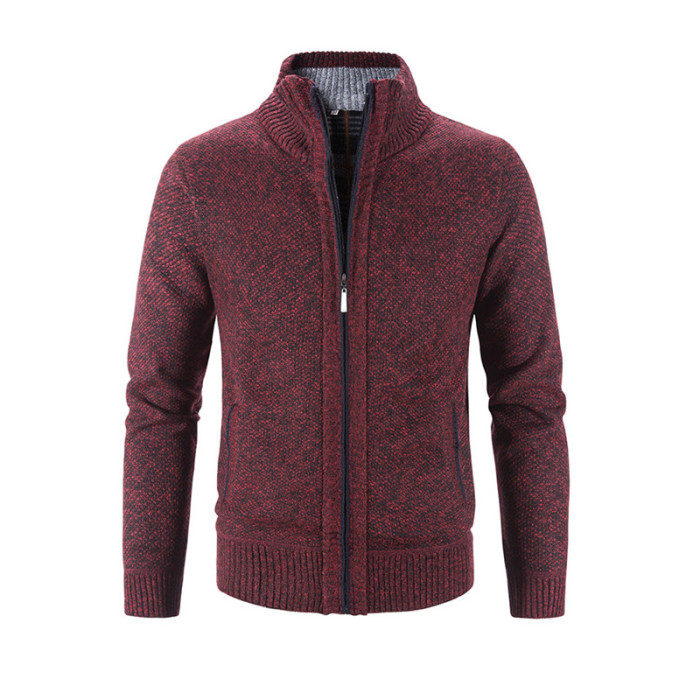 Men's Fashion Slim Cardigan Casual Sweater Solid Color Single Breasted  Coats & Jackets