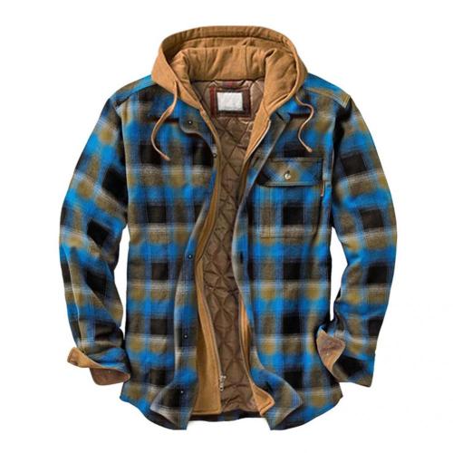 Men's Thick Plaid Casual Print Fashion Coats & Jackets