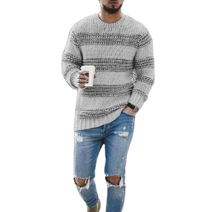 Men's Fashion Long Sleeve Round Neck Casual Sweater