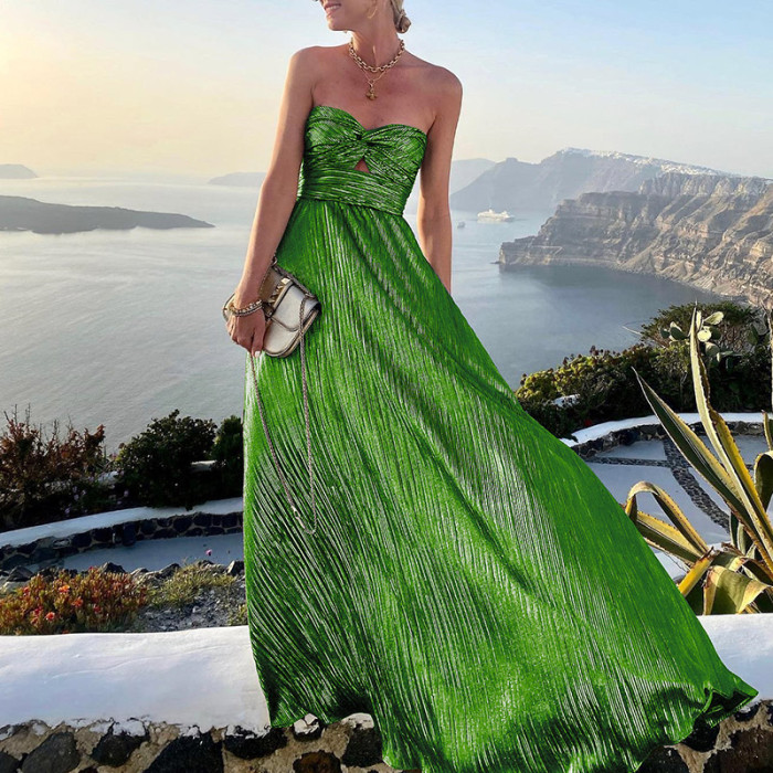 Sexy Elegant Strapless Maxi Party Dress