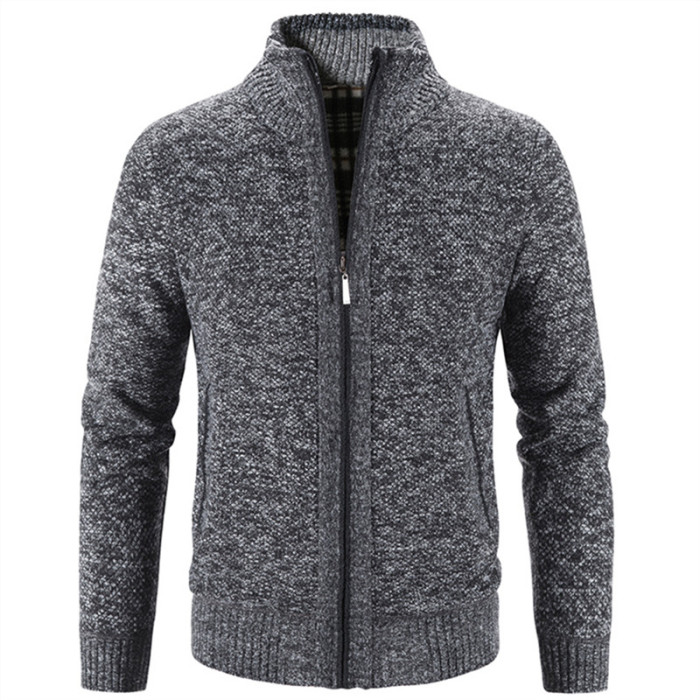 Men's Fashion Slim Cardigan Casual Sweater Solid Color Single Breasted  Coats & Jackets