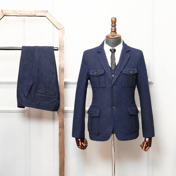 Men's Fashion  Lapel Single Row 2 Buttons Casual Formal Blazer