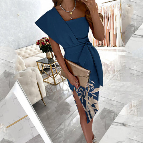 Elegant Sexy Slim Slit  Fashion Midi Dress