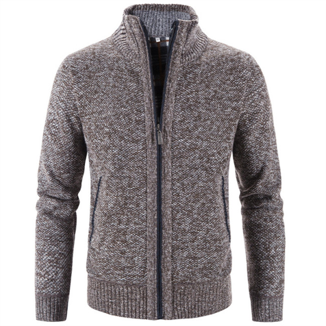 Men's Fashion Slim Cardigan Casual Sweater Solid Color Single Breasted  Coats & Jackets