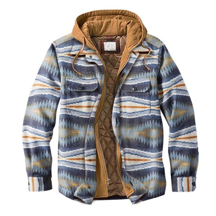 Men's Thick Plaid Casual Print Fashion Coats & Jackets