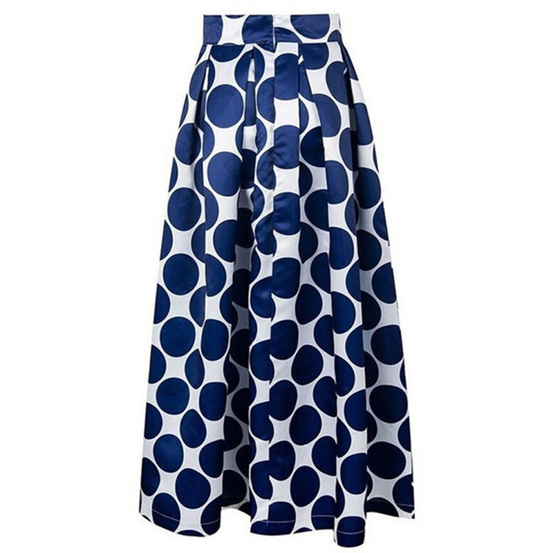 Fashion A-line Elegant French Retro High Waist Slim Polka Dot A-line Skirt