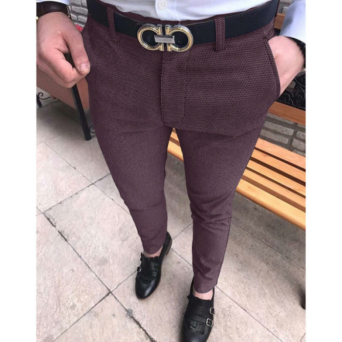 Men's Fashion Casual Business Slim Skinny Long Pants