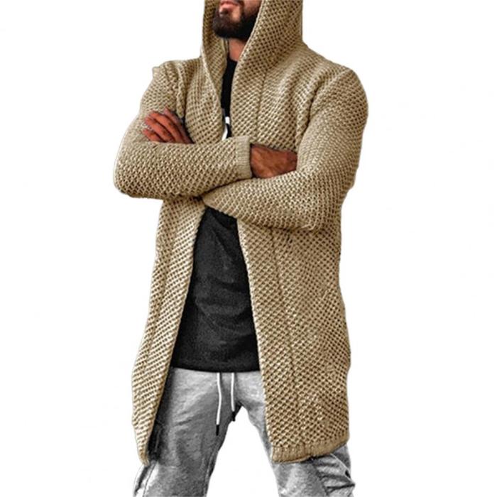 Men's Fashion Solid Color Long Sleeve Thick Warm KnitSweaters & Cardigan