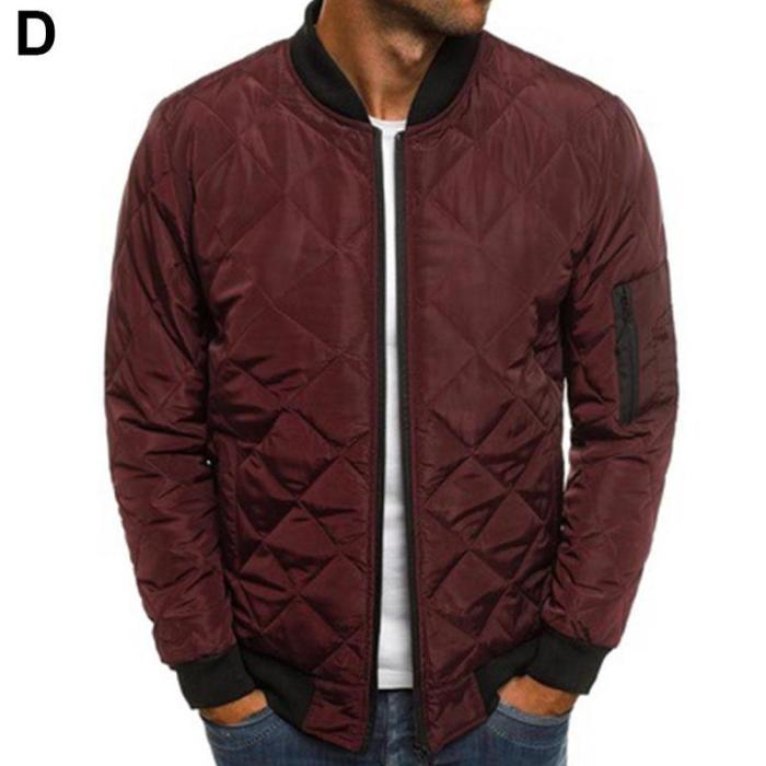 Men's Fashion Thickened Warm Casual Jacket Casual Zip Coats Outerwear