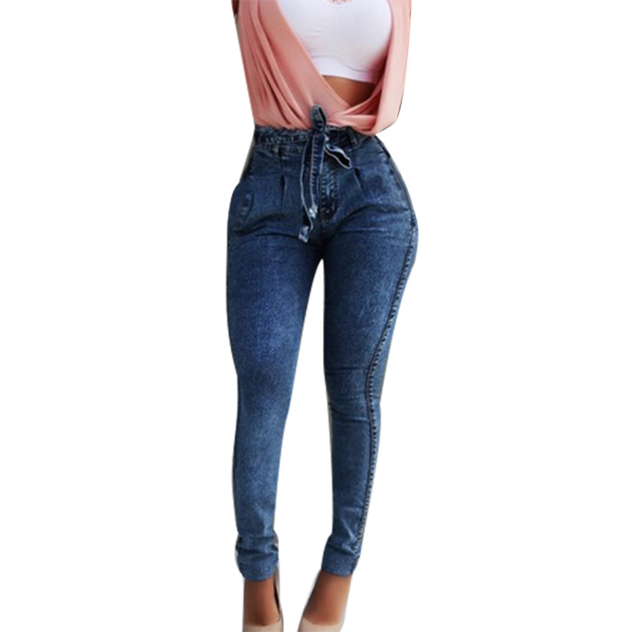 Women's Fashion High Waist Loose Stretch Jeans