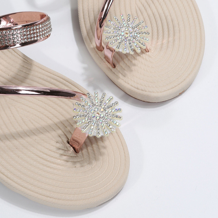 Women's Shoes Fashion Beach Rhinestone Flat Casual Sandals