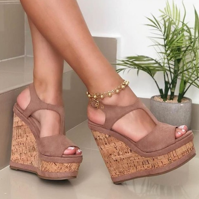 Open Toe Casual Platform Wedge Sexy Elegant High Heel Sandals