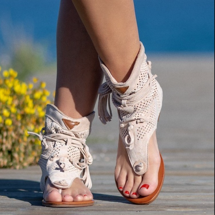 Women's Shoes Retro Gladiator Casual Tassel Roman Fashion Sandals