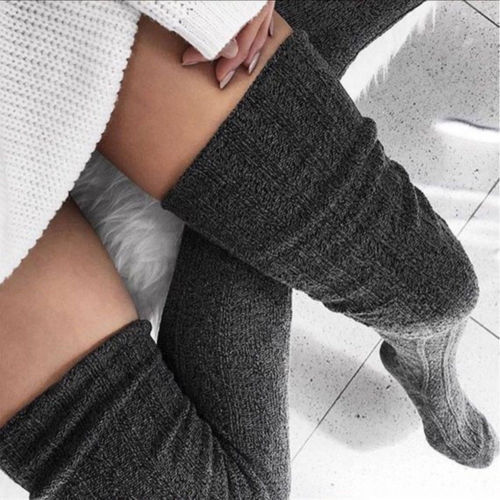 Over the Knee Sexy Warm Boots Knitted Twist Stockings