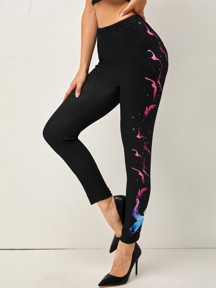 Fashion Gym Yoga Full Body Print Sexy Casual Leggings Pants