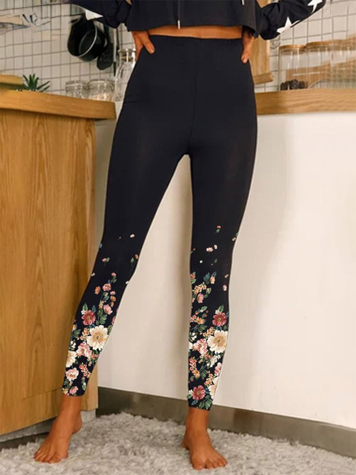 Fashion Print Sexy Casual Fitness Elastic Leggings