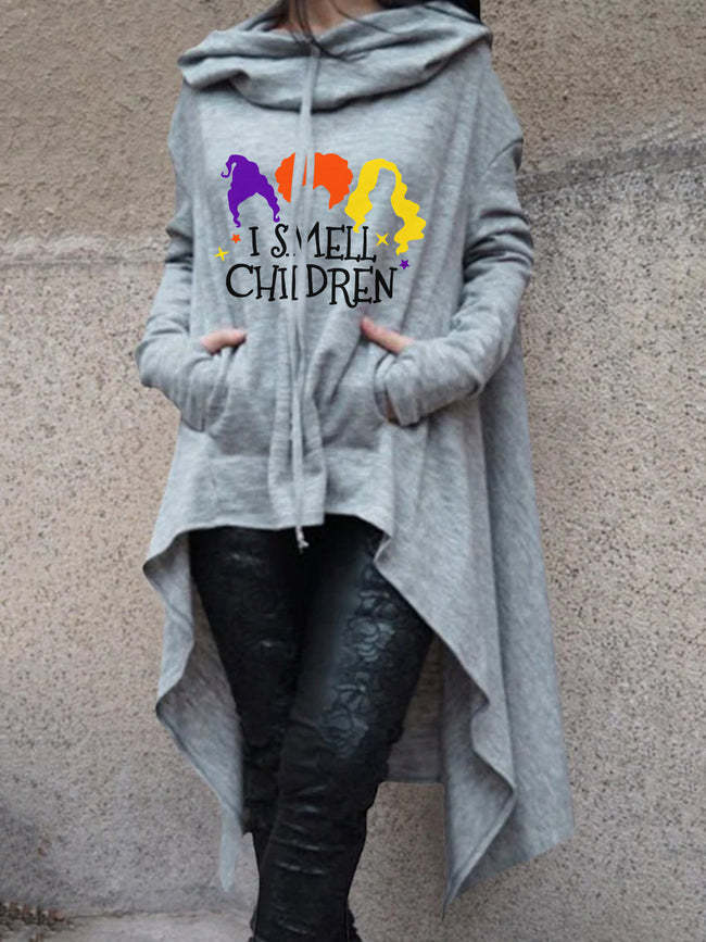 Women's Fashion Loose Printed Long Sleeve Hooded Sweatshirt