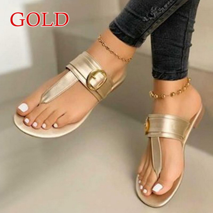 Sandals Outdoor Beach Flip Flops Solid Color Fashion Corner Casual Women's Shoes