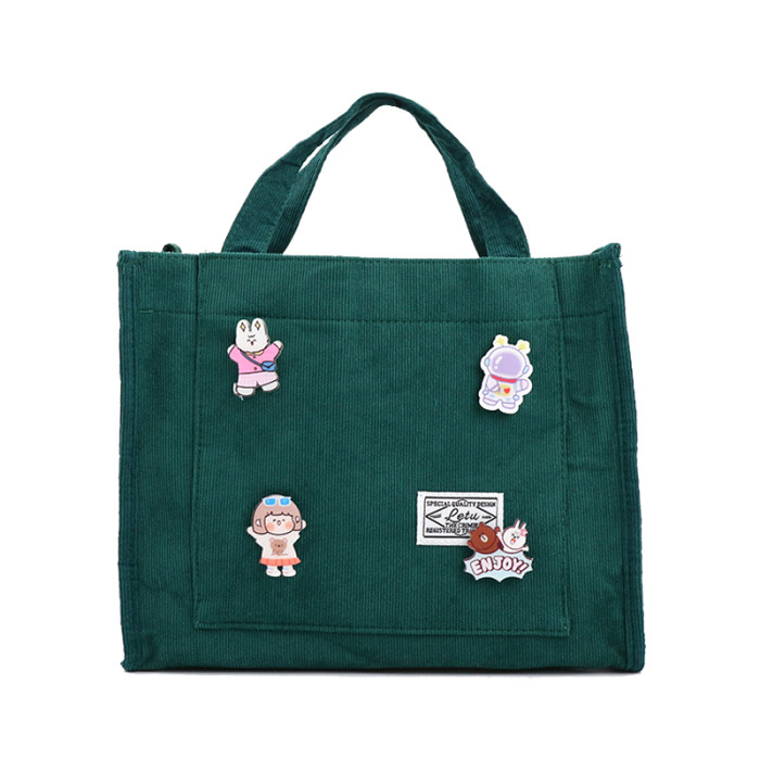 Fashion Corduroy Shoulder Simple Eco-Friendly Messenger Bag